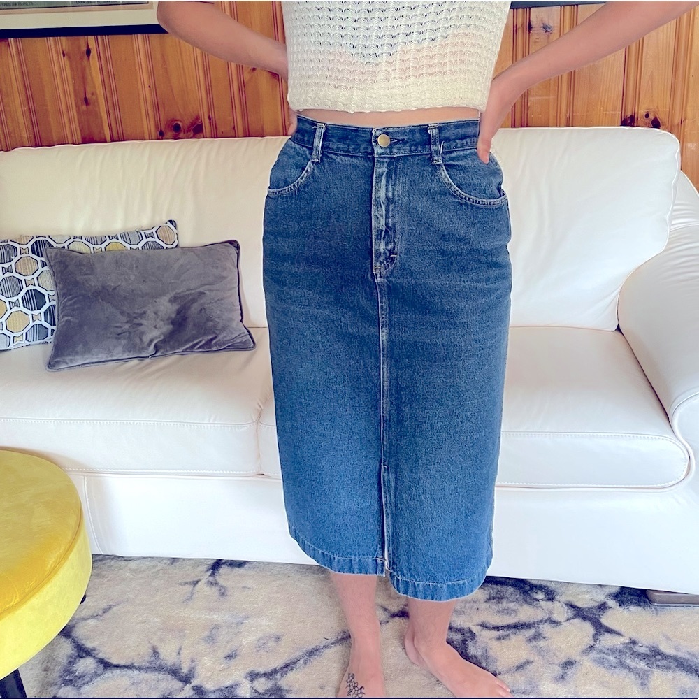Vintage Cheryl Tiegs denim skirt